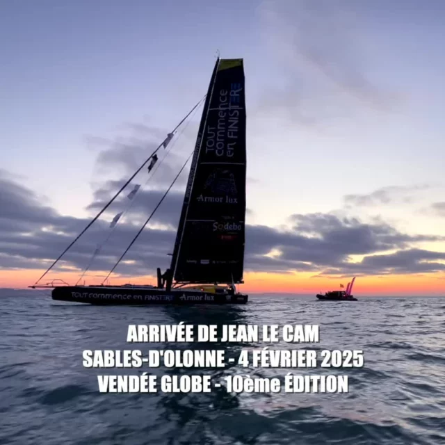 ⛵️⛵️ Notre équipe est allé féliciter @jean_le_cam  à l’arrivée, on est très fiers de sa course, et le remercions de nous avoir partagé toutes ses émotions 🙏

Encore un grand bravo ! 👏👏

#toutcommenceenfinistere #jean_le_cam #vendeeglobe