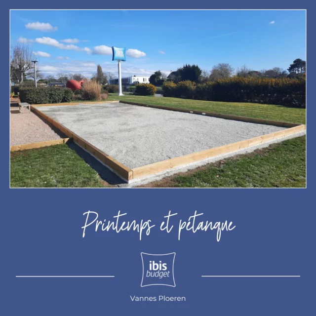 🌸 **Retour sur une journée inoubliable à l’Ibis Vannes Ploeren !** 🎉 

Hier, nous avons célébré la **Fête du Printemps** comme il se doit avec l’inauguration de notre tout nouveau **terrain de pétanque** ! 🏐✨ 

Sous un magnifique soleil printanier, nos invités ont profité : 
🌼 De parties endiablées sur notre terrain flambant neuf, 
🎶 D’une ambiance festive, 
🍹 Et de délicieuses dégustations aux saveurs printanières. 

Un grand merci à tous ceux qui ont répondu présents pour partager ce moment convivial et chaleureux avec nous. Votre énergie et votre enthousiasme ont fait de cette journée un véritable succès ! 🙏 

Notre terrain de pétanque est désormais prêt à vous accueillir toute l’année pour des moments de détente et de plaisir en famille, entre amis ou entre collègues. 

À très bientôt à l’hôtel **Ibis Vannes Ploeren** pour d’autres événements mémorables ! 💐 

www.hotel-budget-vannes.com
#hotelibisbudgetvannes #hotel #vannes #ibisbudget #palaisdesepicesvannes 
#RetourEnImages #FêteDuPrintemps #Pétanque #Merci #IbisVannesPloeren #MomentsInoubliables