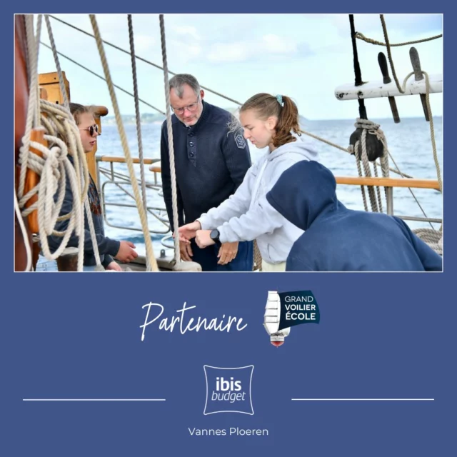 ⛵ Toute l’équipe derrière le Grand Voilier École et son action en faveur des jeunes ! 👍 

Soutenir ce magnifique projet, c’est encourager la transmission, l’apprentissage et l’aventure en mer pour les nouvelles générations. 🌊 

Un bel engagement que nous sommes fiers de partager ! 

👉 www.hotel-budget-vannes.com 

#HotelIbisBudgetVannes #Hotel #Vannes #IbisBudget #GrandVoilierÉcole #PassionMarine