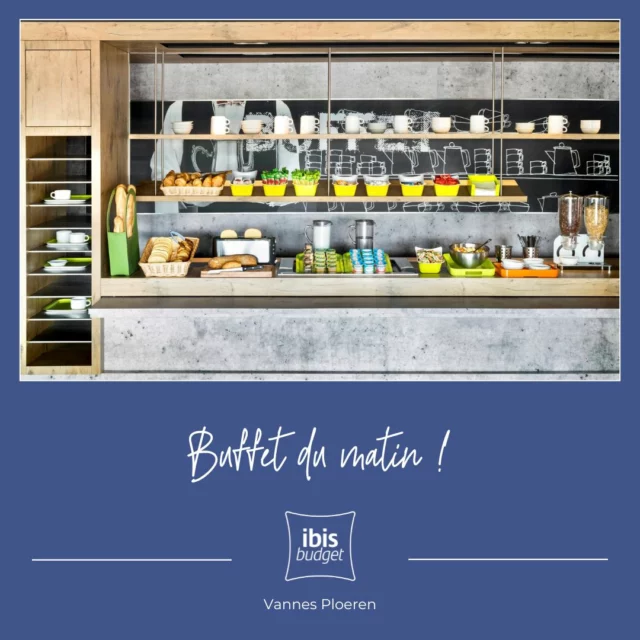 🥐☕ Commencez la journée du bon pied à l’Ibis Budget Vannes Ploeren ! 🌞

Chez nous, le petit-déjeuner est simple, gourmand et à volonté 🍽️
Parfait pour faire le plein d’énergie avant de partir explorer le Golfe du Morbihan, les plages bretonnes ou le centre-ville de Vannes.

Au menu :
✔️ Viennoiseries croustillantes
✔️ Pain frais, confitures, beurre salé (évidemment 😉)
✔️ Yaourts, céréales, jus de fruits
✔️ Boissons chaudes à volonté ☕
✔️ Et notre touche locale : le délicieux miel de Bee Happy Miel, récolté près d’ici 🍯🐝

Un moment simple et convivial pour bien commencer la journée 💛

www.hotel-budget-vannes.com
#hotelibisbudgetvannes #hotel #vannes #ibisbudget
📍#IbisBudgetVannesPloeren #PetitDéjeuner #BuffetMatin #MielLocal #BeeHappyMiel #SéjourBretagne #BonMatin